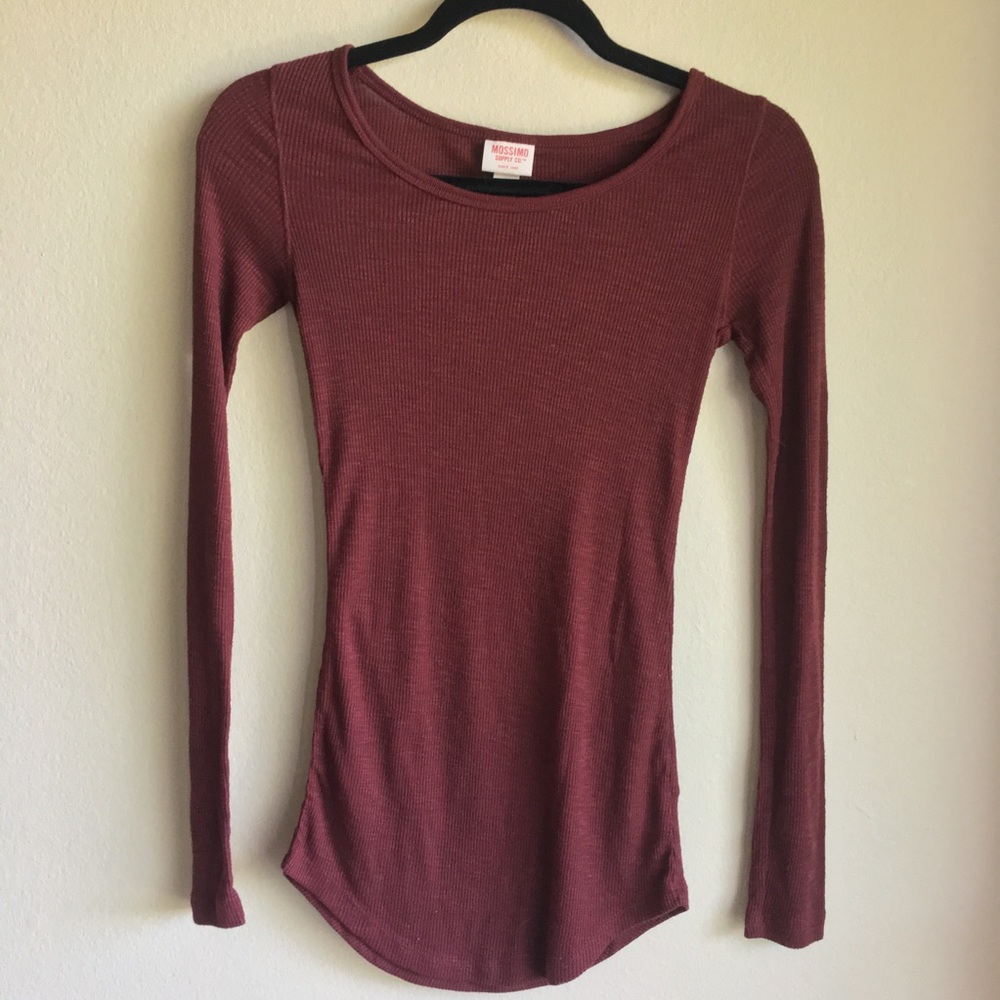 Mossimo Maroon Long Sleeve Layering Tee🥀